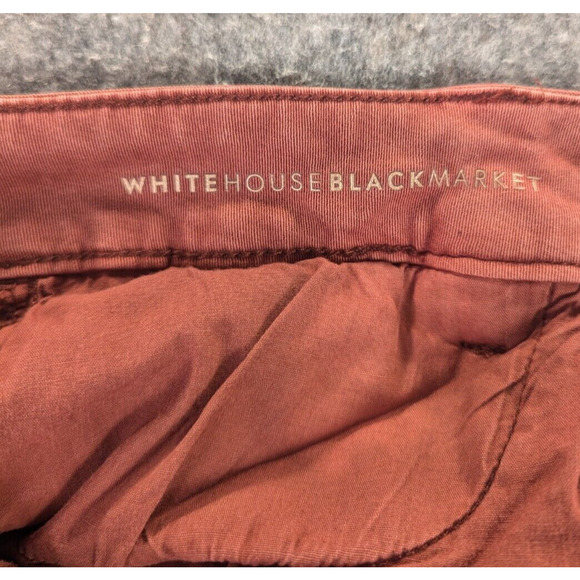 White House Black Market Jeans 8 Women's Red Skinny Skimmer Stretch Cotton - Picture 3 of 14